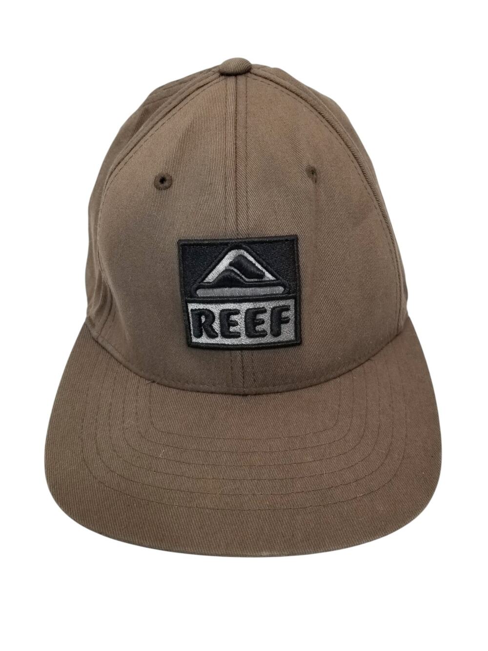 REEF Men's Brown Cotton Flex Fit Baseball Cap Hat One Size